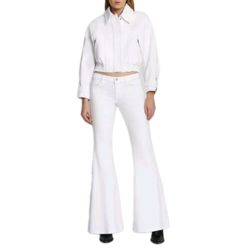 7 For All Mankind White Low Rise Flare Denim Womens Size 29 Jeans